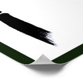 ラッキー竹プリント日本の漢字スピリチュアル強 ポスター (角)