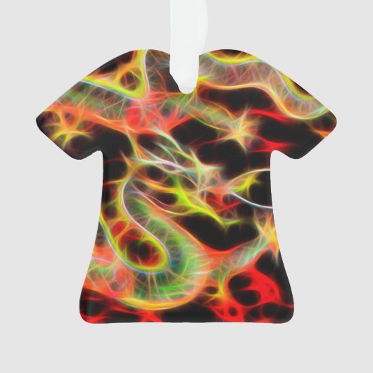 ラッキー素晴らしエネルギーでドラゴンファイヤー オーナメント (正面)