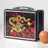 ラッキー素晴らしエネルギーでドラゴンファイヤー メタルランチボックス (インサイチュ)