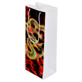 ラッキー素晴らしエネルギーでドラゴンファイヤー ワインギフトバッグ (正面アングル)