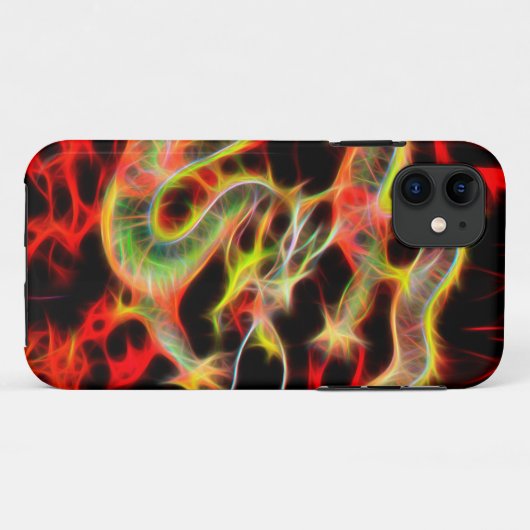 ラッキー素晴らしエネルギーでドラゴンファイヤー Case-Mate iPhoneケース (裏面(横))