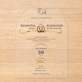 ラッキー素朴ラブウエスタンバーンホースシューズ結婚ズ アクリル招待状 (正面)