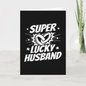 ラッキー結婚した夫結婚夫婦の記念日 カード (正面)