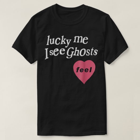 ラッキー見る幽霊たち Tシャツ (デザイン正面)