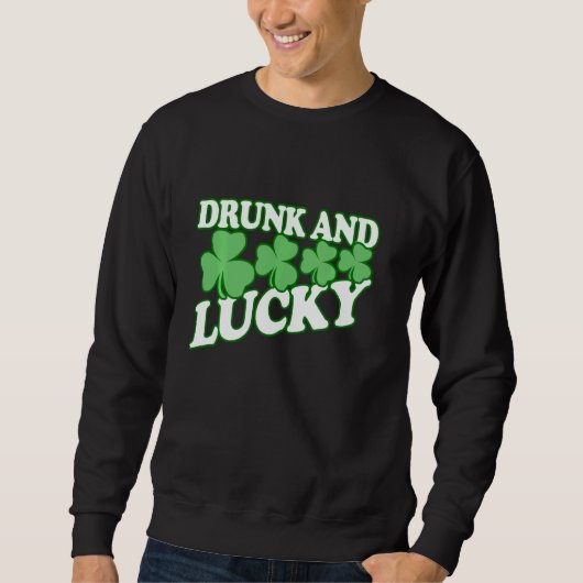 ラッキー飲なおもしろいSt patricks dayT スウェットシャツ (正面)
