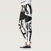 ラッキー魚釣りおもしろいフィッシャーマンギフトチャームラルゲムアウト レギンス (左)