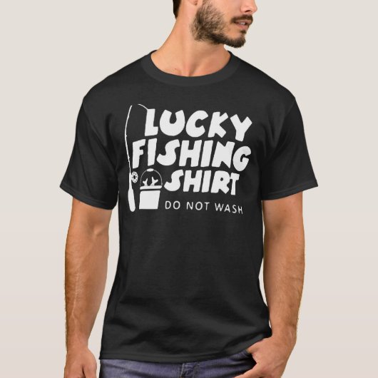 ラッキー魚釣りーを洗わない2 Tシャツ (正面)
