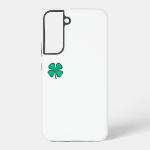ラッキー4葉の白いアイルランド産クローバー S22プラス携帯ケース SAMSUNG GALAXY S22+ケース