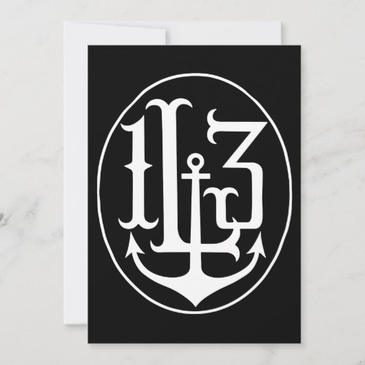 ラッキー13いかりクレストタトゥーパンクゴシックいかりT-Sh (正面)