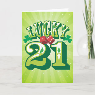 ラッキー21誕生日カード カード