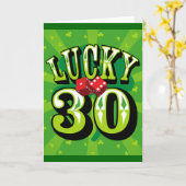 ラッキー30誕生日カード カード (黄色い花)