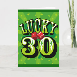 ラッキー30誕生日カード カード