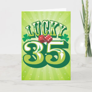 ラッキー35誕生日カード カード