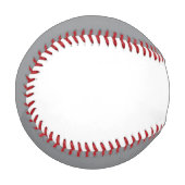 ラッキー4リーフアイリッシュクローバーグレー白野球 野球ボール (正面左)