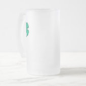 ラッキー4リーフアイリッシュクローバーフロストマグカップ フロストグラスビールジョッキ (正面左)