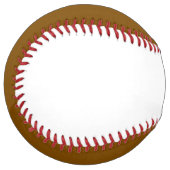 ラッキー4リーフアイリッシュクローバーブラウンホワイトソフトボール ソフトボール (正面左)