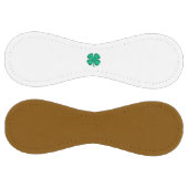 ラッキー4リーフアイリッシュクローバーブラウンホワイトソフトボール ソフトボール (パネル)