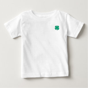 ラッキー4リーフアイリッシュクローバーベビーシャツ ベビーTシャツ