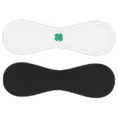 ラッキー4リーフアイリッシュクローバー白黒ソフトボール ソフトボール (パネル)