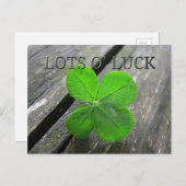 ラッキー4リーフクローバー ポストカード (正面/裏面)