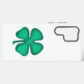 ラッキー4葉のアイルランドシロツメクサ 白 S22 Ultra スマホケース Samsung Galaxyケース (裏面横)