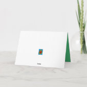 ラッキー4葉のアイルランド産クローバー 白いグリーティングカード カード (裏面)