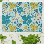 ラッキー4葉シャムロッククローバーセントパトリックの日 キッチンタオル (折り畳み)