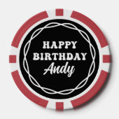 ラッキー40thバースデーカジノナイトカスタム ポーカーチップ (正面)