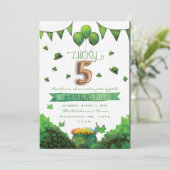 ラッキー5パトリックの日の誕生日パーティー招待状 招待状 (スタンド正面)