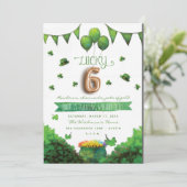ラッキー6パトリックの日バースデーパーティ招待状 招待状 (スタンド正面)