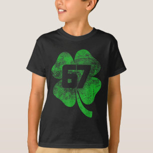 ラッキー67クローバー グリーンシャムロック セントパトリック ヴィンテージ Tシャツ