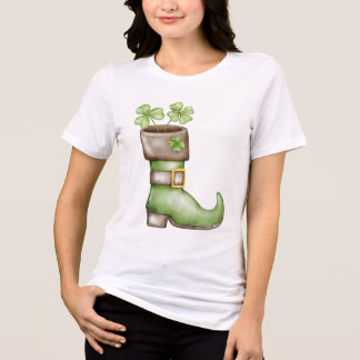 ラッキー アイリッシュ レプラコーン ブーツ シャムロック 女性用 トライブレンドTシャツ