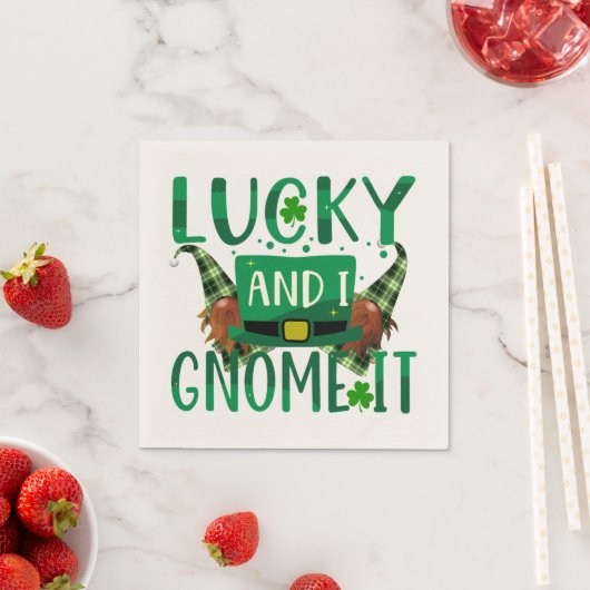 ラッキー&アイ格言イットSt patricks dayパーティーカクテル スタンダードカクテルナプキン (インサイチュ)