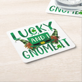 ラッキー&アイ格言イットSt patricks dayパーティー スクエアペーパーコースター