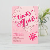 ラッキー・イン・ラブカジノ ダイス＆チップス ブライダルシャワー 招待状 (スタンド正面)