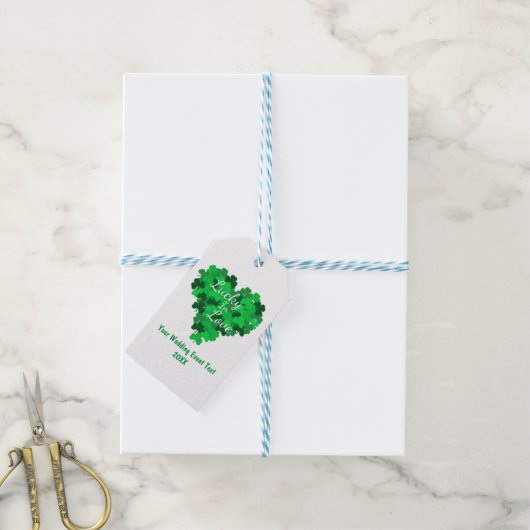 ラッキー・イン・ラブ結婚ズ ギフトタグ (より糸付き)