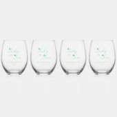 ラッキー・イン・ラブ結婚ズ ステムなしワイングラス (正面)