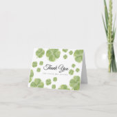 ラッキー・イン・ラブ グリーン シャムロック ブライダルシャワー サンキューカード (正面)