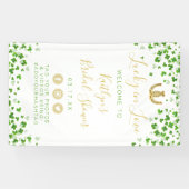 ラッキー・イン・ラブ セントパトリックデーのウェディングシャワー 横断幕 (横)