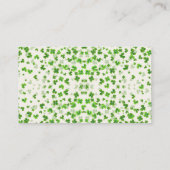 ラッキー・イン・ラブ セントパトリックデーのブライダルシャワーゲーム エンクロージャーカード (裏面)