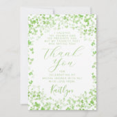 ラッキー・イン・ラブ セントパトリックデーのブライダルシャワー サンキューカード (正面)