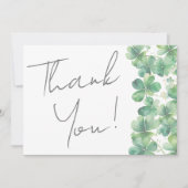 ラッキー・イン・ラブ セントパトリックデーのブライダルシャワー サンキューカード (正面)