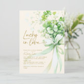 ラッキー・イン・ラブ セントパトリックデーのブライダルシャワー 招待状 (スタンド正面)