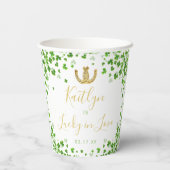 ラッキー・イン・ラブ セントパトリックデーのブライダルシャワー 紙コップ (裏面)