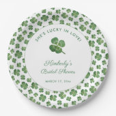 ラッキー・イン・ラブ セントパトリックデーの花嫁シャワーパーティー ペーパープレート (正面)