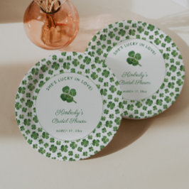 ラッキー・イン・ラブ セントパトリックデーの花嫁シャワーパーティー ペーパープレート