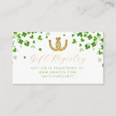 ラッキー・イン・ラブ セントパトリックデーの花嫁シャワー エンクロージャーカード (正面)
