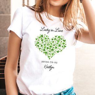 ラッキー・イン・ラブ セントパトリックデーの花嫁シャワー Tシャツ