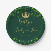 ラッキー・イン・ラブ セントパトリックデーブライダルシャワー ペーパープレート (正面)