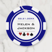 ラッキー・イン・ラブ・ネイビー・ブルーとホワイト・ベガス結婚ズ フェイバータグ (裏面)